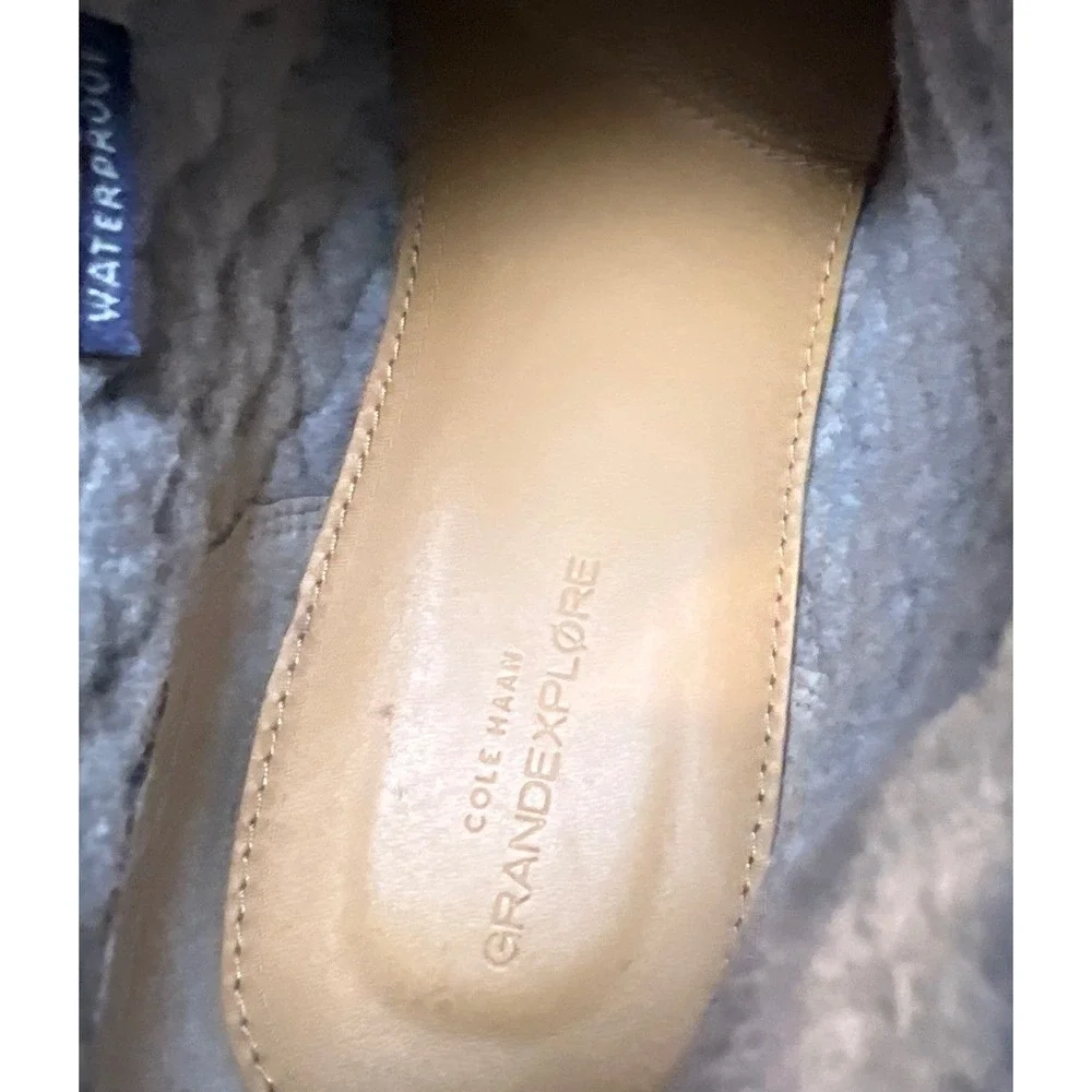 Cole Haan GrandExplore Waterproof Shearling Hiking Boots Tan Nubuck Womens‎ 9